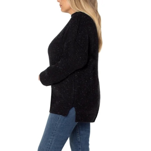 Well Worn Ladies' Nep Yarn Black White Speckled XXL Sweater New With Tags - Picture 5 of 17